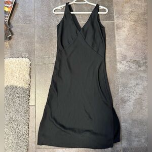 A New Day Satin Black Dress XS